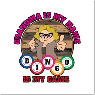 Grandma Is My Name Bingo Is My Game Grandmother Novelty Gift Posters and Art